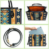 Personalized Leather Handbag for Women - Design Patten Boho Aztec Style LB09