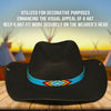 SALE 30% OFF - Turquoise Blue Red Black man’s Symbol Beadwork Cowboy Hat Band Waist Belt IBL