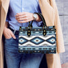 Blue Colors Pattern Leather Handbag WCS010