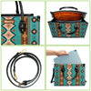 Personalized Leather Handbag for Women - Design Patten Boho Aztec Style LB07