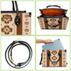 Personalized Leather Handbag for Women - Design Patterns Boho Aztec Style LB01