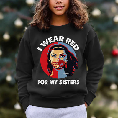 MMIW I Wear Red For My Sisters Red Hand Indigenous Women Unisex T-Shirt/Hoodie/Sweatshirt