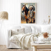 Custom Native American Chief And The Horse Standing Portrait Photo Canvas Art Gift Home Decor