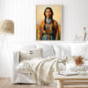 Custom Native American Women Standing Photo Canvas Art Gift Home Decor