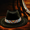 SALE 30% OFF -Handmade beaded Geometric White Multi-Colored loom Cowboy style Hatband IBL