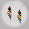 SALE 30% OFF - Black Multicolored Beaded Handmade Earrings For Women