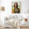 Custom Native American Women Portrait Photo Canvas Art Gift Home Decor