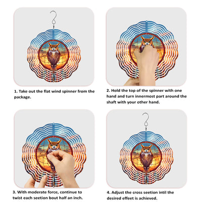Native American Owl Wind Spinner