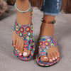 Slide Sandals Women's Ethnic Style Flower Pattern - Best for Gift, Daily And Beach 02