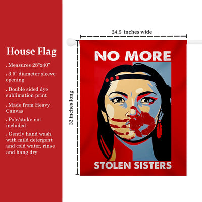 No More Stolen Sister - Native American Flag Garden House Yard for Decor Outdoor