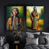 Custom Native American Women Portrait Photo Canvas Art Gift Home Decor