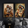 Custom Native American Couple Photo Canvas Art Gift Home Decor