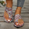 Slide Sandals Women's Ethnic Style Flower Pattern - Best for Gift, Daily And Beach 02