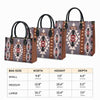 Personalized Leather Handbag for Women - Design Patten Boho Aztec Style LB08