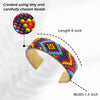 SALE 30% OFF - Multi Color Hard Cuff Leather Narrow Beaded Handmade Bracelet