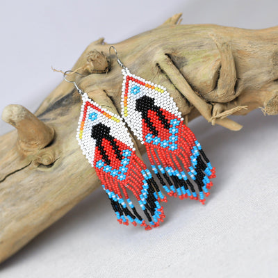 SALE 30% OFF - Indigenous Women Pattern Beaded Handmade Earrings For Women