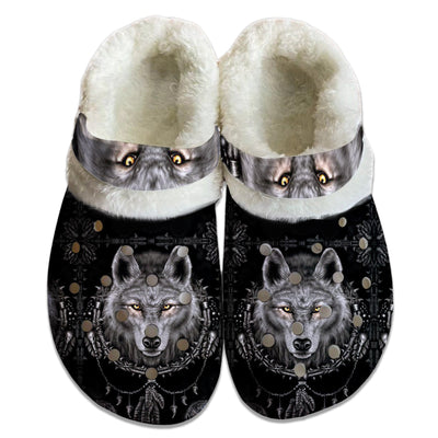 Unisex Pattern Fleece Clog Shoes For Women and Men Native American Style