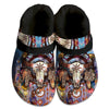 Unisex Pattern Fleece Clog Shoes For Women and Men Native American Style