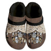 Unisex Pattern Fleece Clog Shoes For Women and Men Native American Style