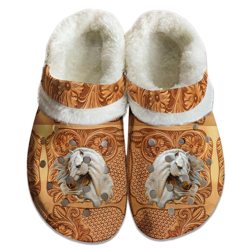 Fleece Unisex Pattern Clog Shoes For Women and Men Native American Style