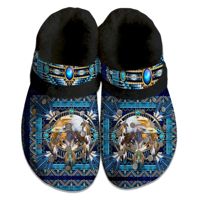 Fleece Unisex Pattern Clog Shoes For Women and Men Native American Style