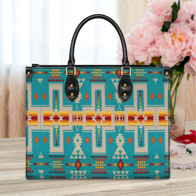 Turquoise Tribe Leather Handbag WCS001