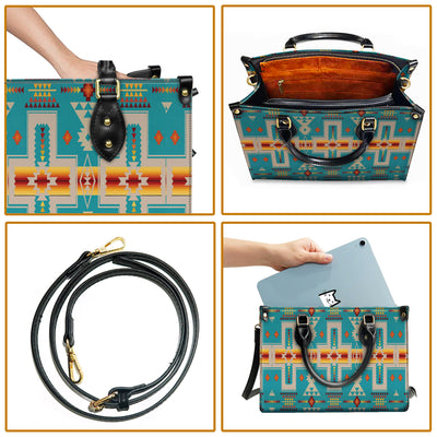 Turquoise Tribe Leather Handbag WCS001