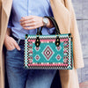 Ethnic Geometric Pink Pattern Leather Handbag WCS003