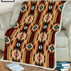 Native American Style Brown Pattern Cultural Fleece Blanket