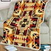 Native American Yellow Pattern Soft And Warm Fleece Blanket