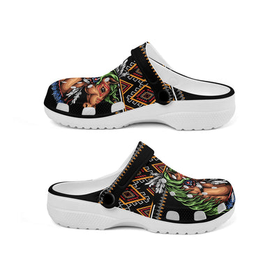 Native Pattern Clog Shoes For Adult and Kid 89227 New