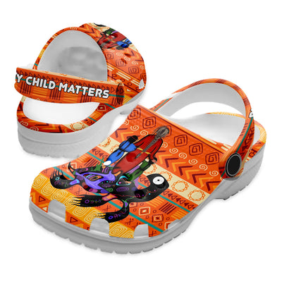 Native Pattern Clog Shoes For Adult and Kid 89251 New