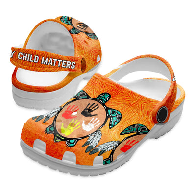 Native Pattern Clog Shoes For Adult and Kid 89250 New