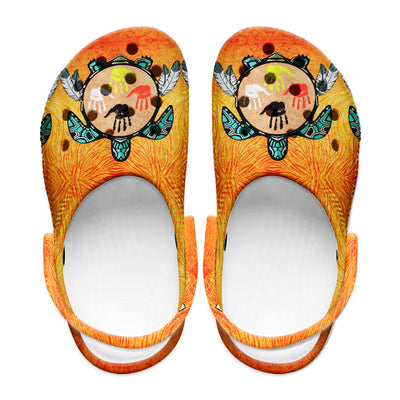 Native Pattern Clog Shoes For Adult and Kid 89250 New