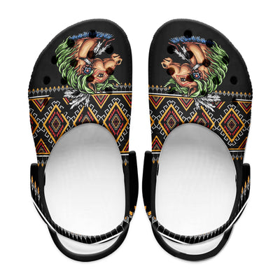 Native Pattern Clog Shoes For Adult and Kid 89227 New