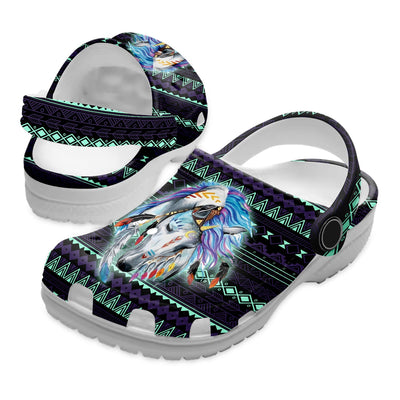 Native Pattern Clog Shoes For Adult and Kid 89211 New