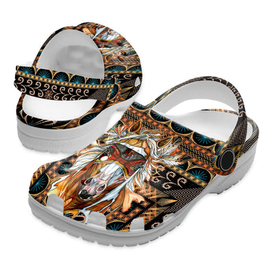 Native Pattern Clog Shoes For Adult and Kid 89222 New