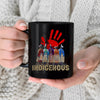 MMIW Indigenous Woman Red Hand Together Ceramic Coffee Mug