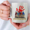 MMIW Indigenous Woman Red Hand Together Ceramic Coffee Mug