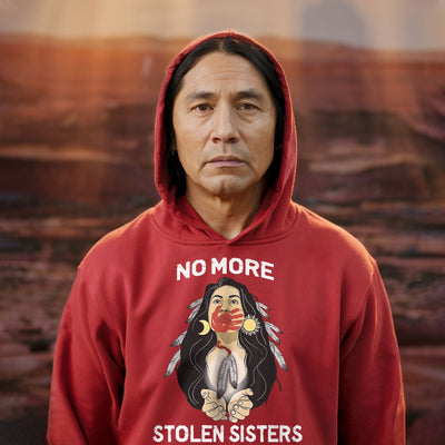 MMIW For My Sisters I Wear Red, No More Stolen Sisters, Woman Red Hand Unisex T-Shirt/Hoodie/Sweatshirt