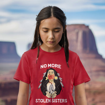 MMIW For My Sisters I Wear Red, No More Stolen Sisters, Woman Red Hand Unisex T-Shirt/Hoodie/Sweatshirt