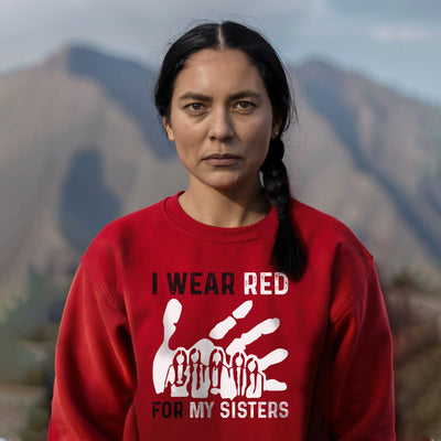 MMIW I Wear Red For My Sister Red Hand Unisex T-Shirt/Hoodie/Sweatshirt