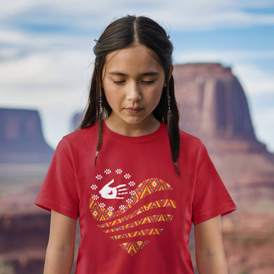 MMIW I Wear Red For My Sister Red Hand Together Heart Unisex T-Shirt/Hoodie/Sweatshirt