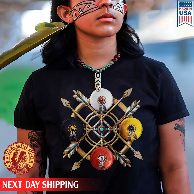 Native American Four Circle Color Unisex T-Shirt/Hoodie/Sweatshirt