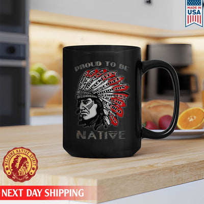 Native American  Proud To Be Father Native Ceramic Coffee Mug