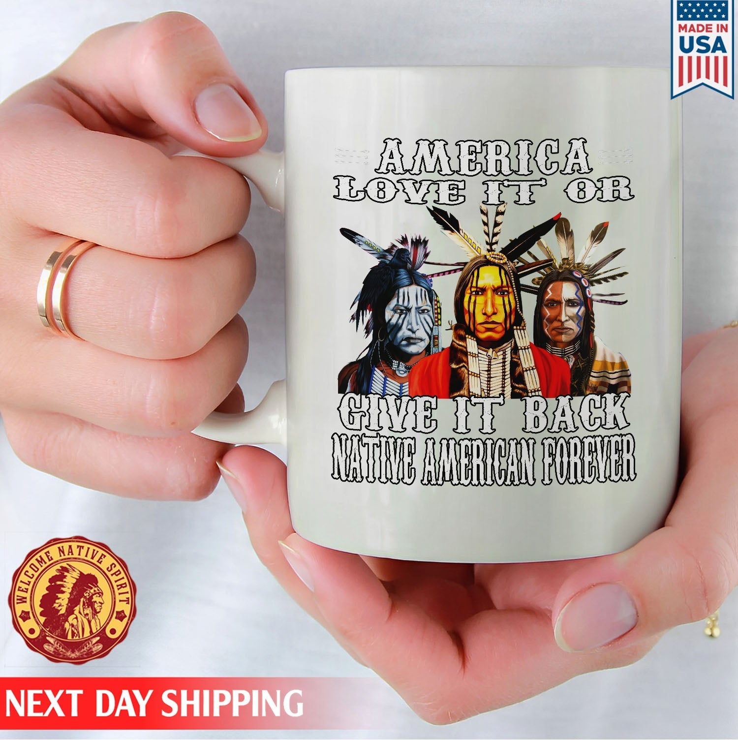 Native America Love It On Give It Back Native American Forever Ceramic Coffee Mug