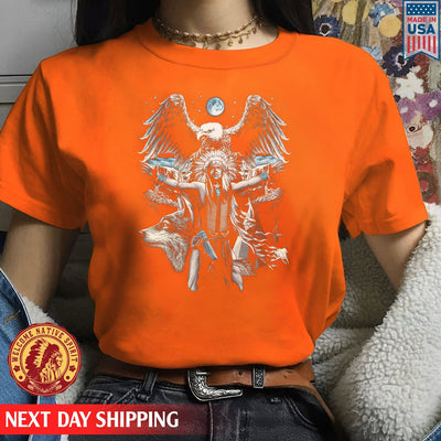 Native American Soul Wolf And Eagle Native Unisex T-Shirt/Hoodie/Sweatshirt