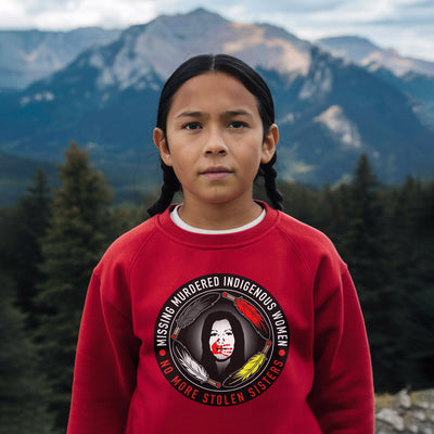 MMIW No More Stolen Sisters Feather Color Red Hand Unisex T-Shirt/Hoodie/Sweatshirt