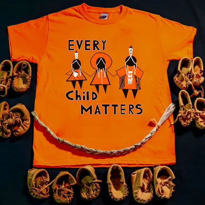 Every Child Matters Three Children Together Wear Orange Day Unisex T-Shirt/Hoodie/Sweatshirt