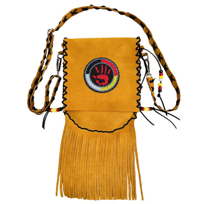 SALE 30% OFF - MMIW Handmade Leather Beaded Bag